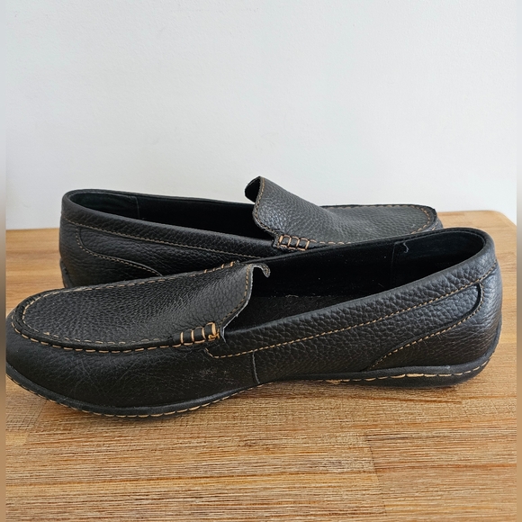 BOC Born Concept Brampton Mens Pebbled Black Leather Slip On Loafers, - Picture 7 of 10